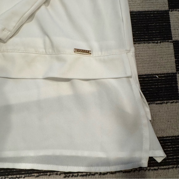 Ivanka Trump Cream Long Sleeve Relaxed Tunic - Picture 2 of 3